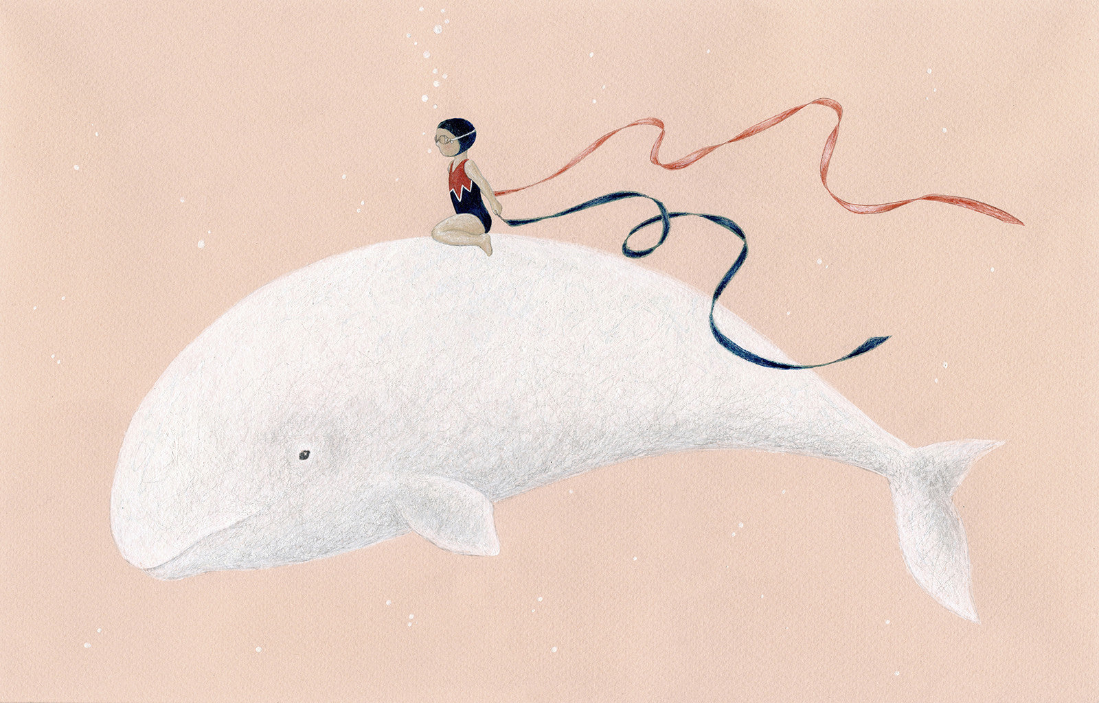A little girl riding a whale by Jessica Pressman
