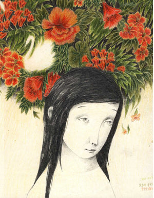 Girl with flowers by Joanna Concejo