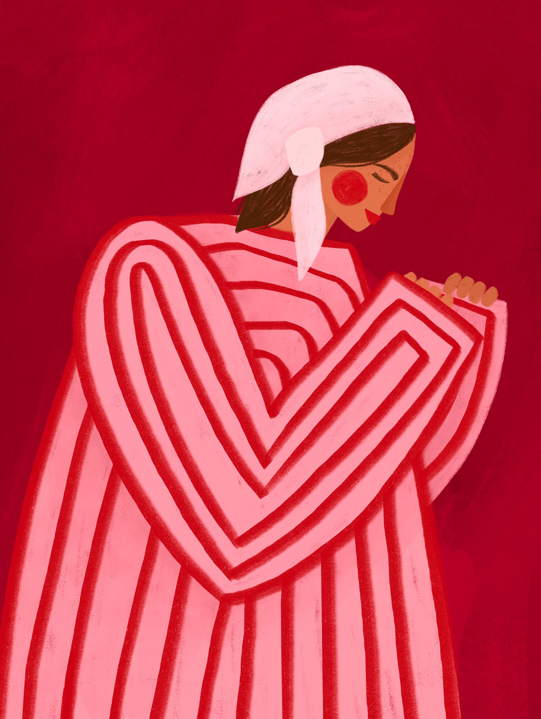 The Woman with the Red Stripes by Bea Muller.