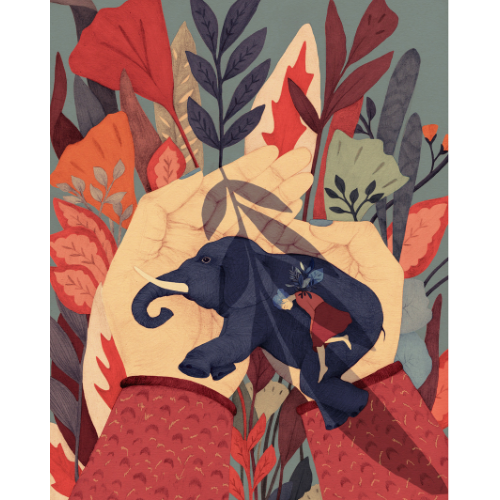 Little Blue Elephant by Daniela Gallego