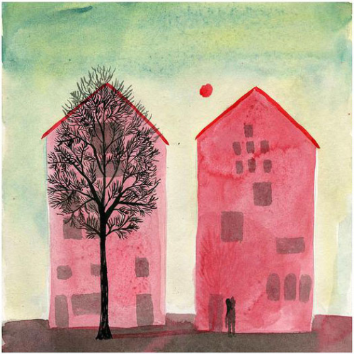 Red Houses by Violeta Lopiz