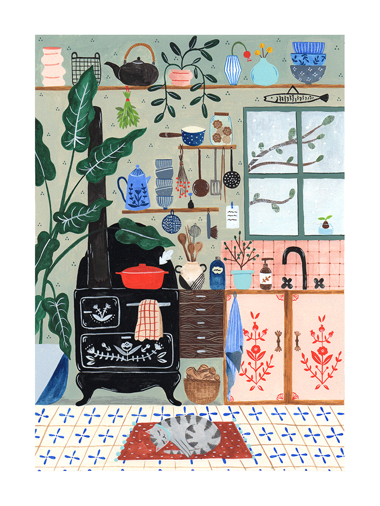 Winter kitchen by Flora Waycott