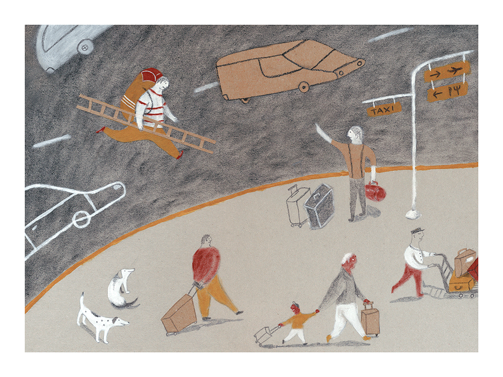 At the airport by Luisa Arellano