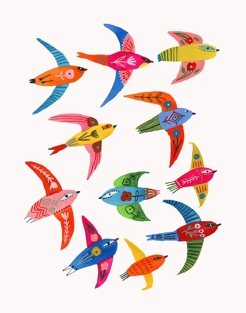 Bird flock by Carolyn Gavin