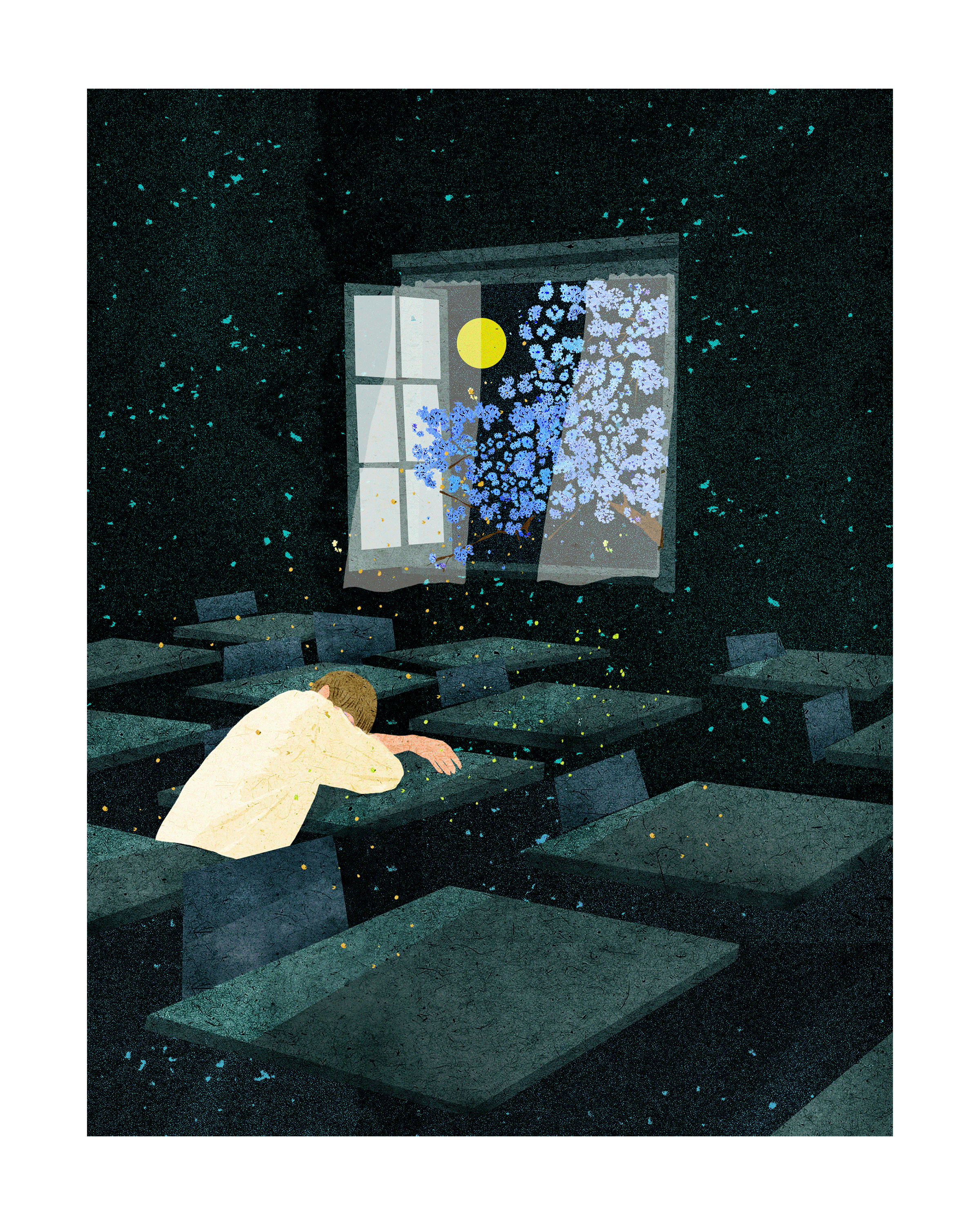 Blue Night by Jason DeLancey…インテリアフレーム Jason Delaney Lithograph 