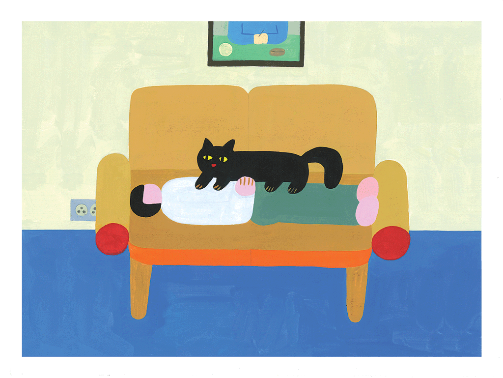Me and my cat by Bihua Yang