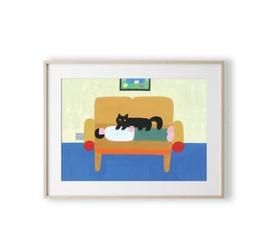 Me and my cat by Bihua Yang