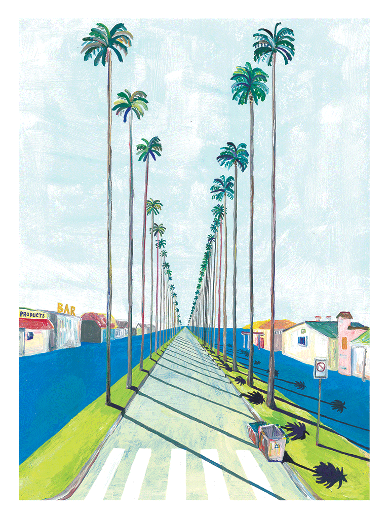 Palm Tree Street by Nao Tatsumi - Toi Gallery 