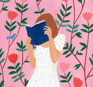 Reading in the garden by Virginie Cognet