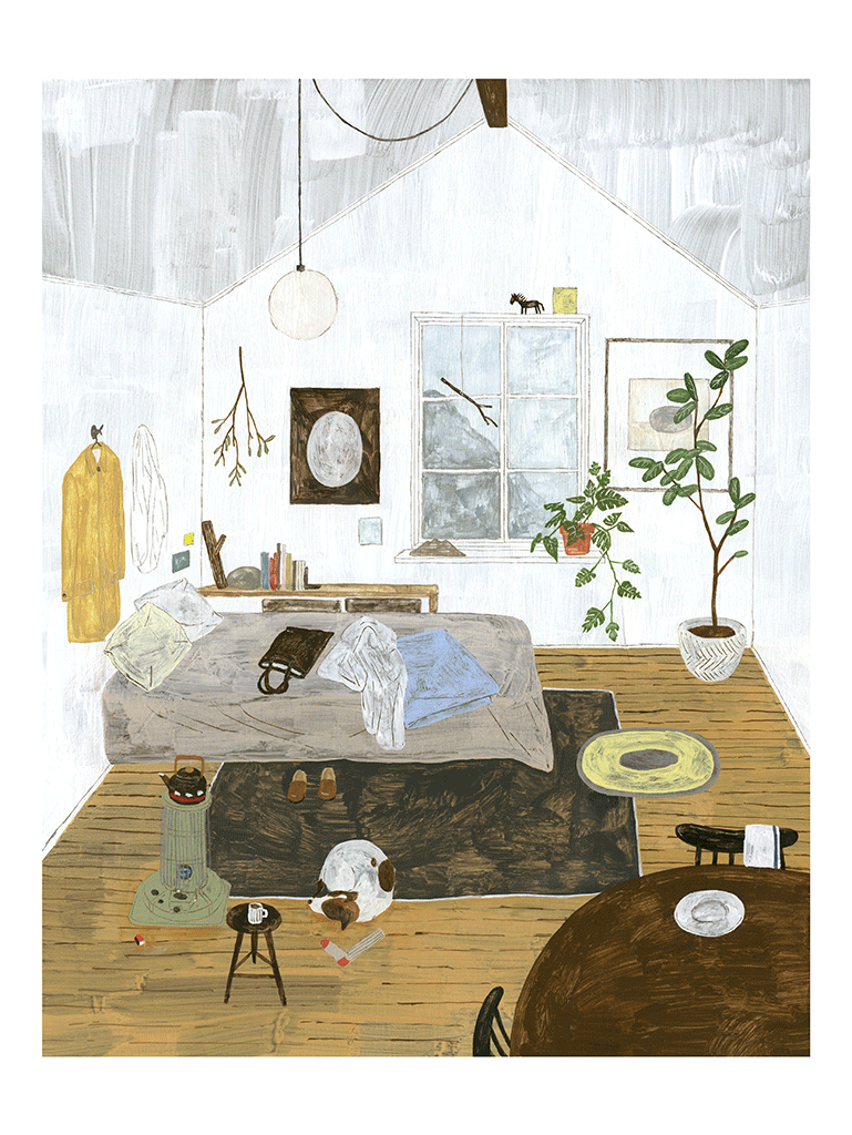 絵画 scieice room Warm room by Fumi Koike - Toi Art Gallery
