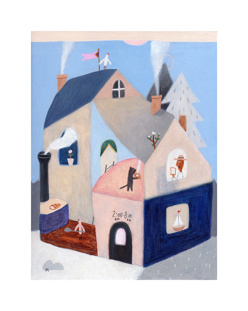 Where is a breakfast shop? by Makoto Maruyama - Toi Gallery 