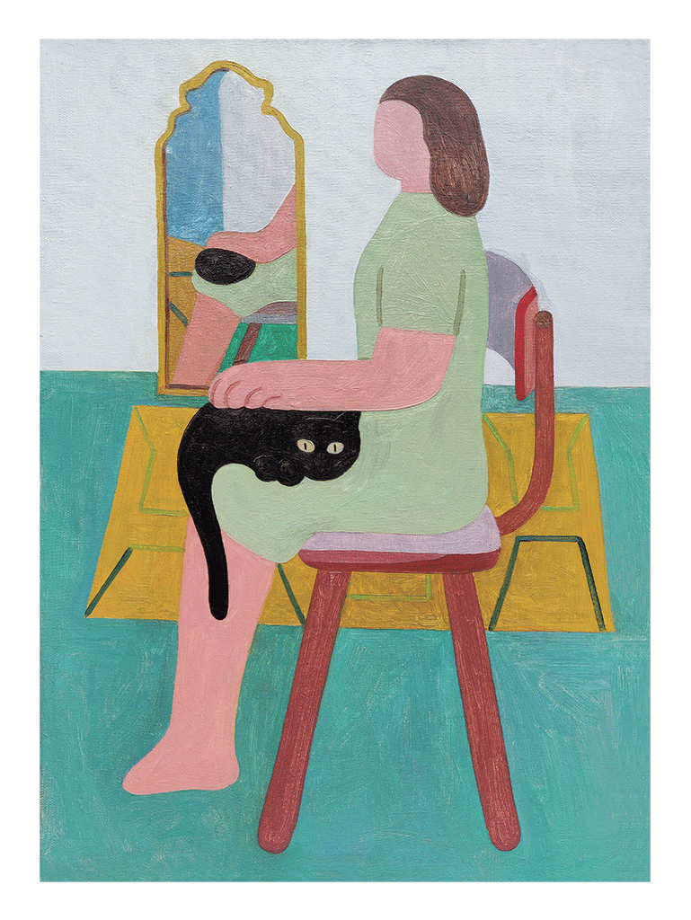 The woman and the cat by Bihua Yang