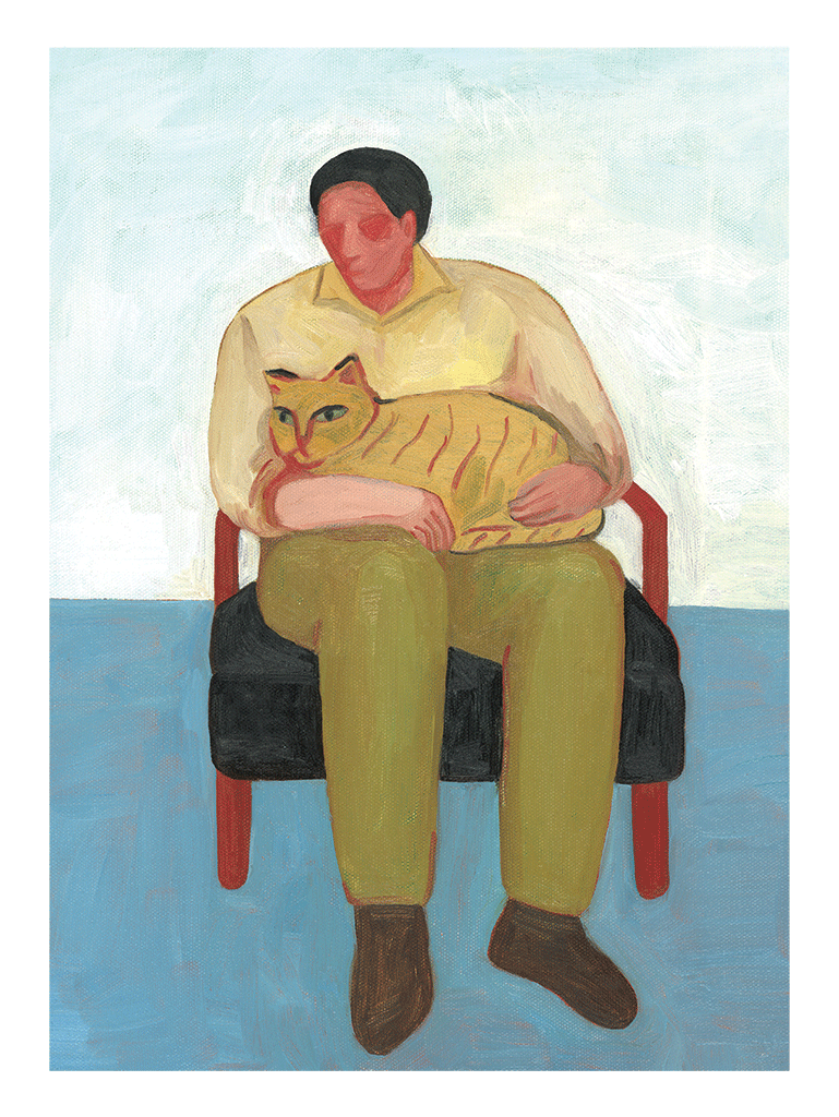 Yellow cat by Bihua Yang