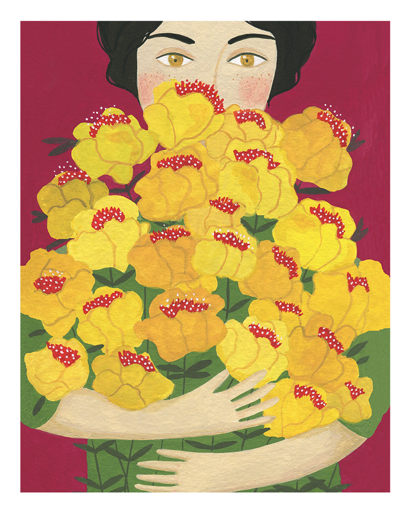Yellow Flowers by Virginie Cognet