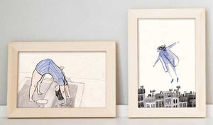 1."Dream, Flying"  & 2. "The little press" by Inbar Algazi- Diptych