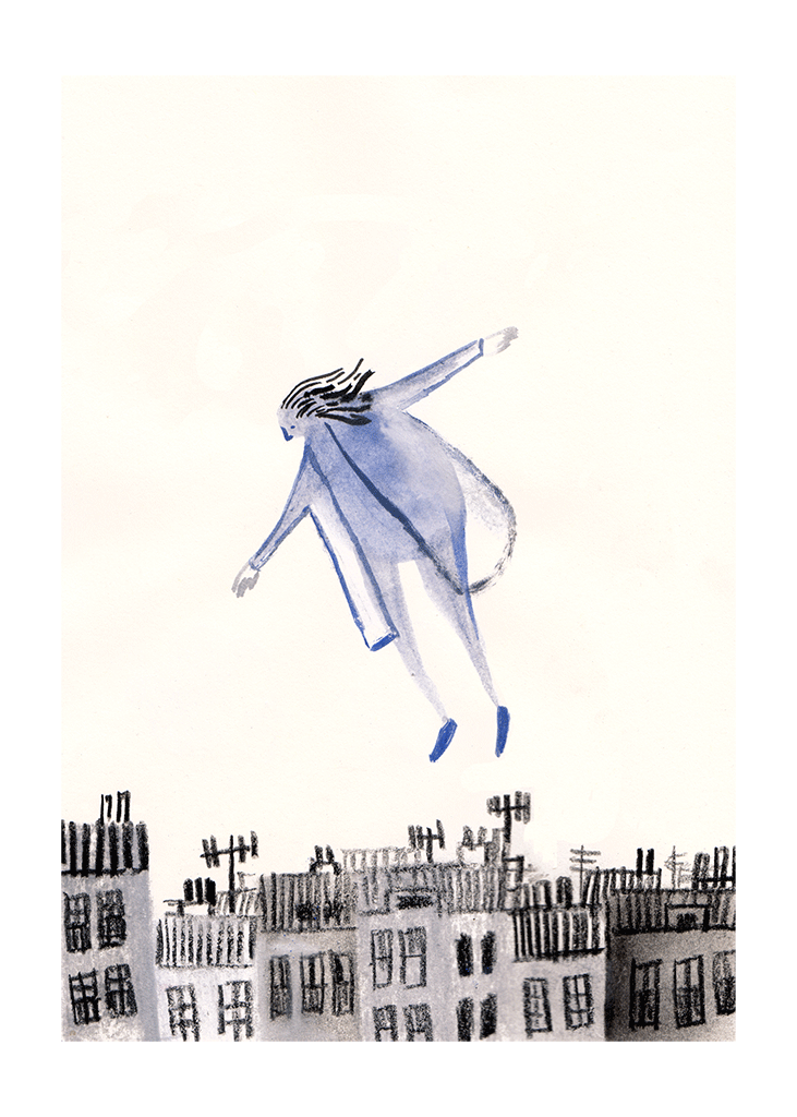 1."Dream, Flying"  & 2. "The little press" by Inbar Algazi- Diptych