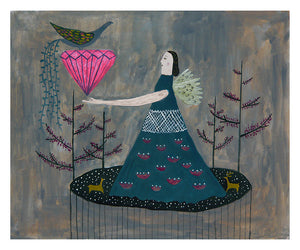 Fairy in Forest by Tetsuhiro Wakabayashi - Toi Gallery 