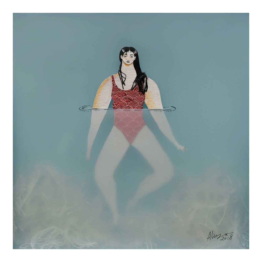 Japanese Swimmer  by Sonia Alins - Toi Gallery 